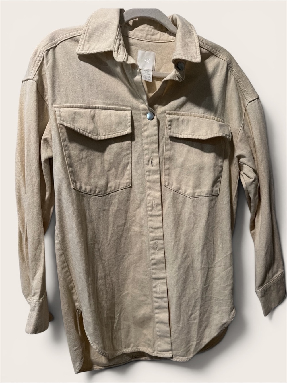 H&M Beige Utility Shirt Jacket